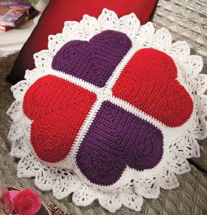 Free Crochet Heart Pillow Pattern