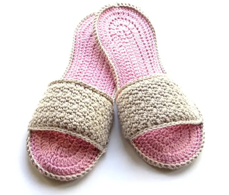 Crochet Spa Slippers, Free Pattern