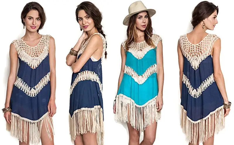 Coachella Bohemian Crochet Fringe Dress
