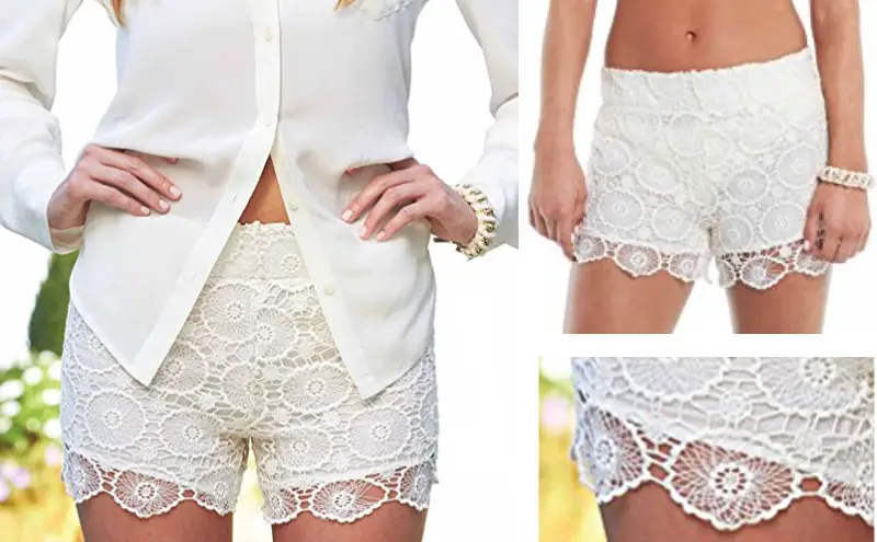 Crochet Lace Shorts Coachella Hippy Bohemian Fashion