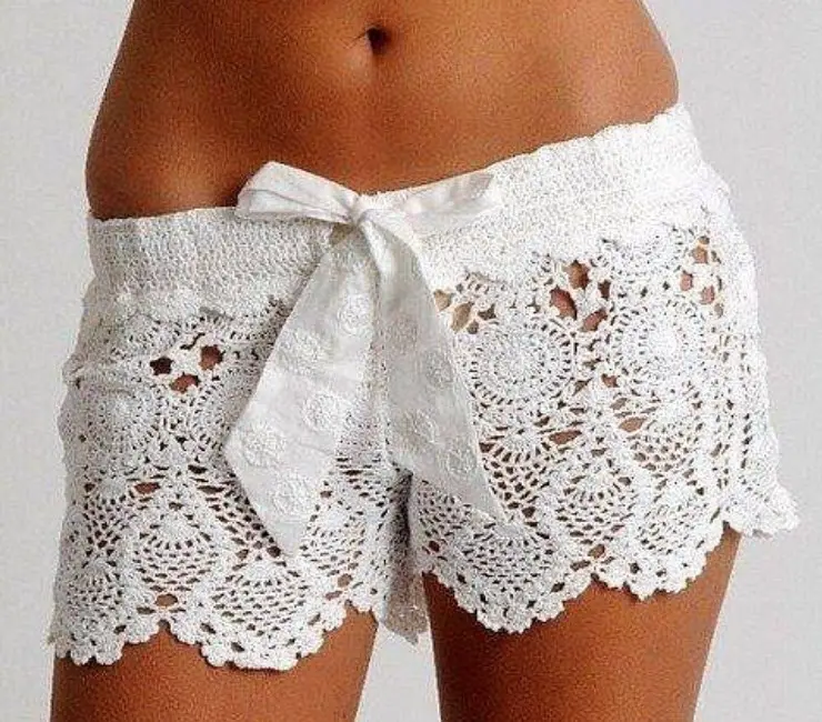 Crochet Shorts Coachella Hippy Bohemian Fashion