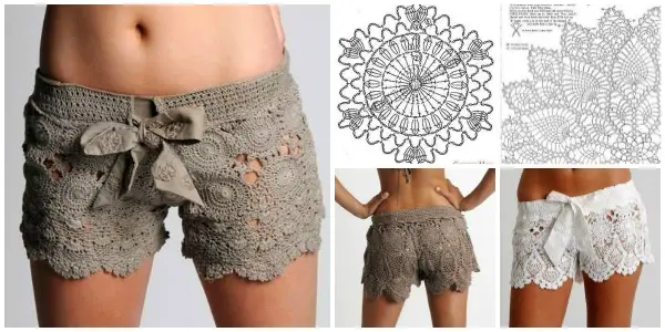 Crochet Shorts Pattern Boho Coachella