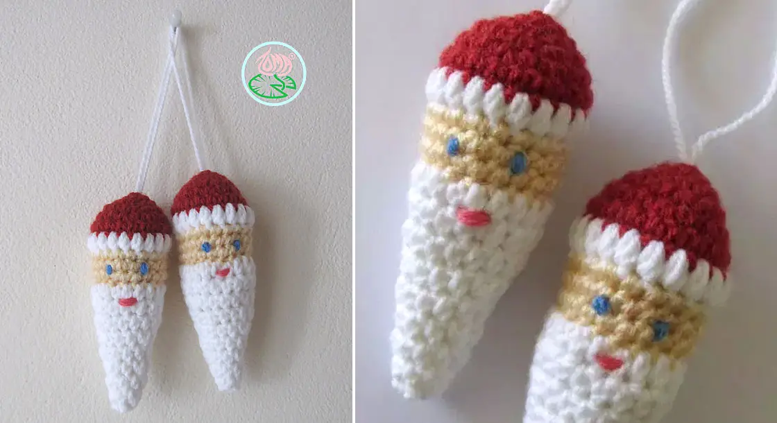 Amigurumi Santa Claus Ornament